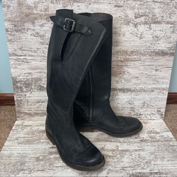 INDEPENDENT BOOT COMPANY Tall Black Leather Riding Boots - Picture 2 of 8